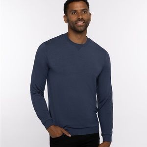 Travis Mathew AMENITIES CREW, Sz L, Color: HEATHER BLUE NIGHTS